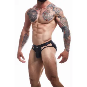 Schwarzer Wetlook Jockstrap BL4CK02 von Cut4Men | Fesselliebe.de