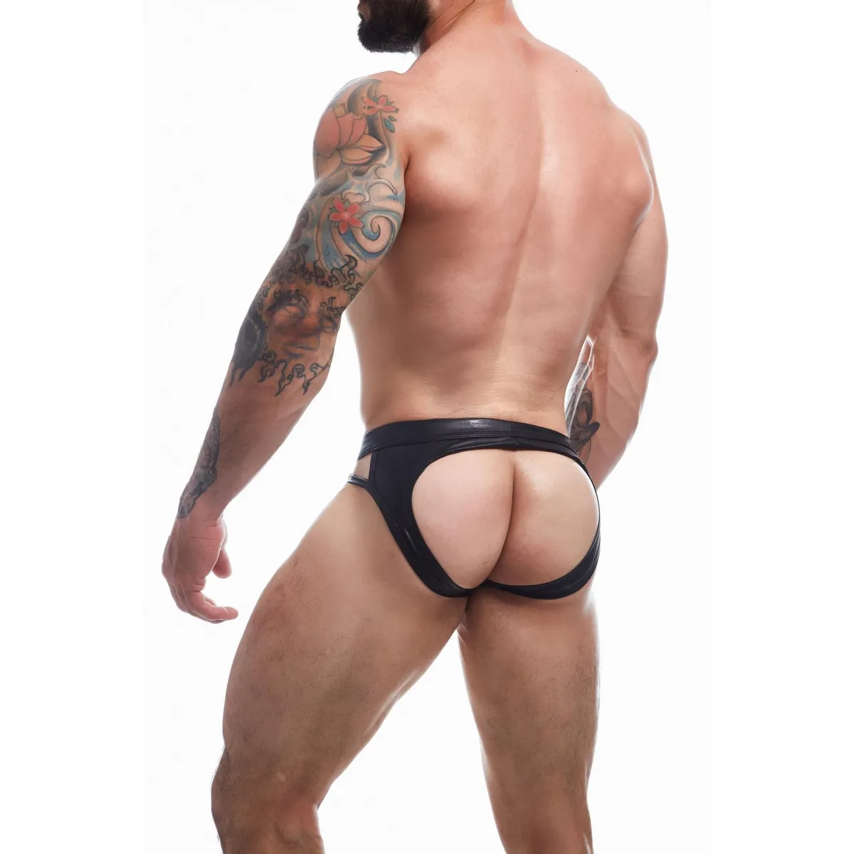 Schwarzer Wetlook Jockstrap BL4CK02 von Cut4Men | Fesselliebe.de