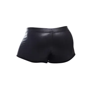 Schwarzer Wetlook Boxer BL4CK03 von Cut4Men