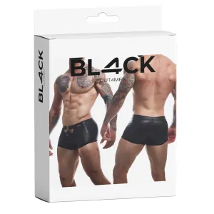 Schwarzer Wetlook Boxer BL4CK03 von Cut4Men