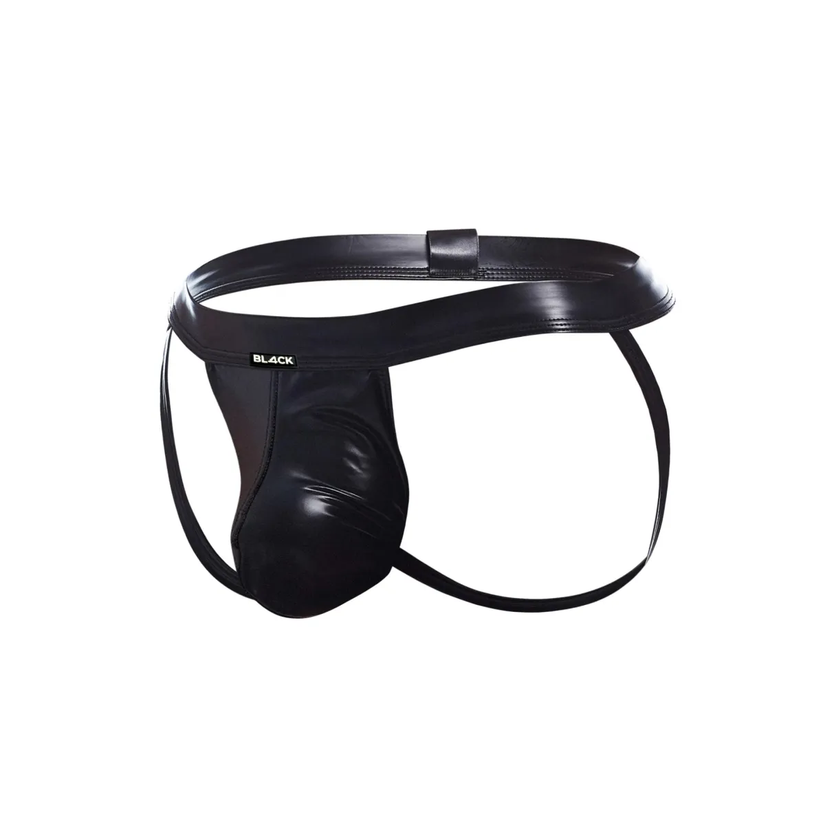 Schwarzer Wetlook Jockstrap BL4CK05 von Cut4Men | Fesselliebe.de