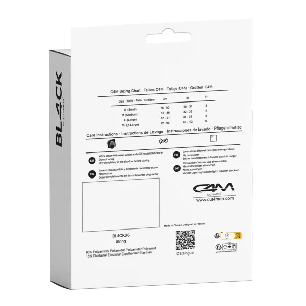 Schwarzer Wetlook Boost String BL4CK06 von Cut4Men | Fesselliebe.de