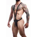 Schwarzer Dungeon Body-Harness BL4CK07 von Cut4Men