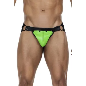 Neongrün/schwarzer Jock Snap von Cut4Men | Fesselliebe.de