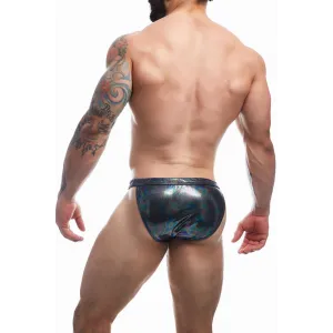 Schwarzer Wetlook Clip Tanga Brief EMER4LD von Cut4Men