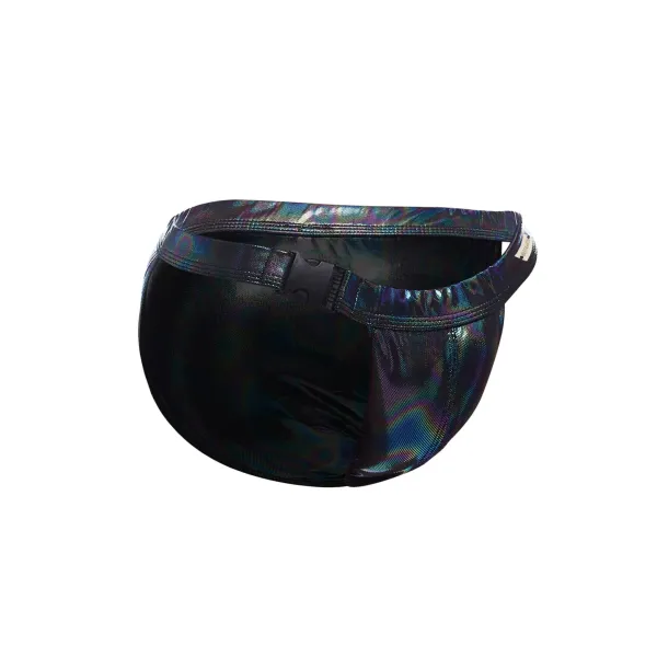 Schwarzer Wetlook Clip Tanga Brief EMER4LD von Cut4Men | Fesselliebe.de