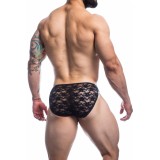Schwarzer Bikini Bulge Slip L4CE01 von Cut4Men | Fesselliebe.de