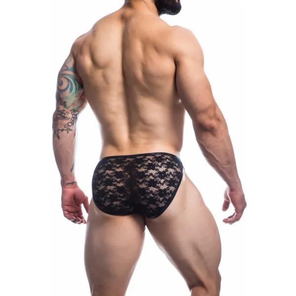 Schwarzer Bikini Bulge Slip L4CE01 von Cut4Men | Fesselliebe.de