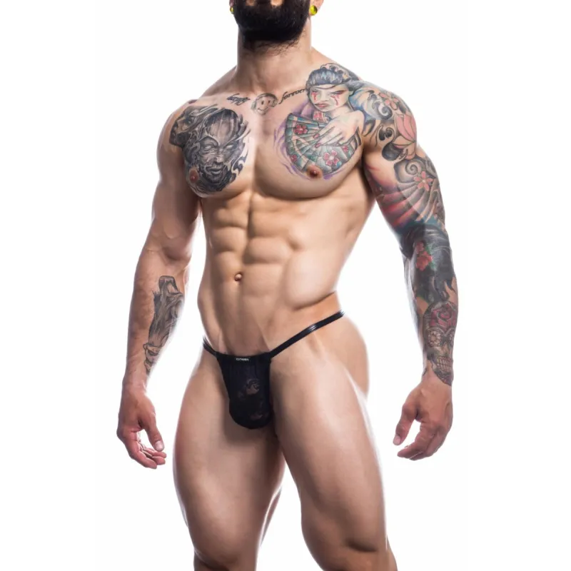 Schwarzer G-String Spitze L4CE02 von Cut4Men | Fesselliebe.de