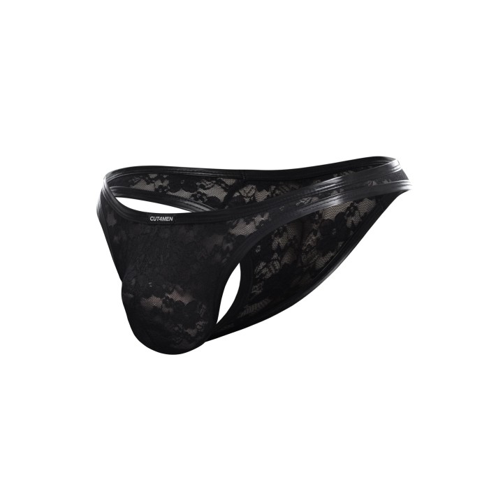 Schwarzer String Spitze L4CE03 von Cut4Men | Fesselliebe.de
