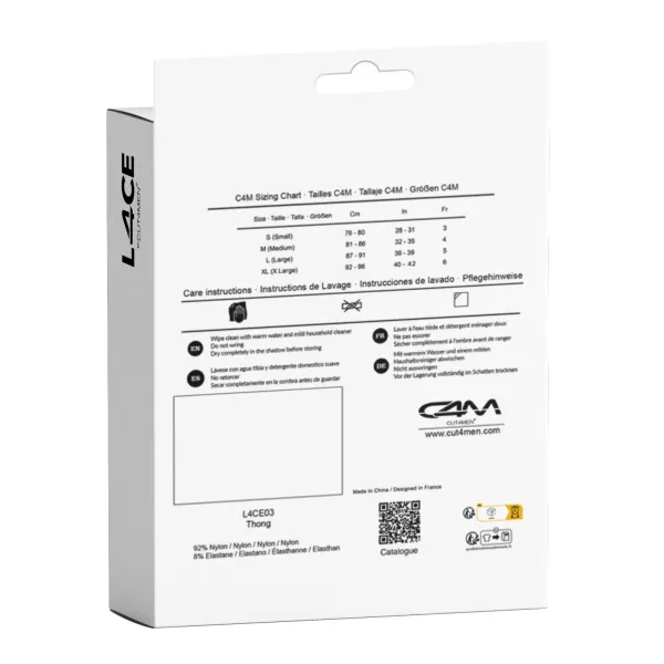 Schwarzer String Spitze L4CE03 von Cut4Men | Fesselliebe.de