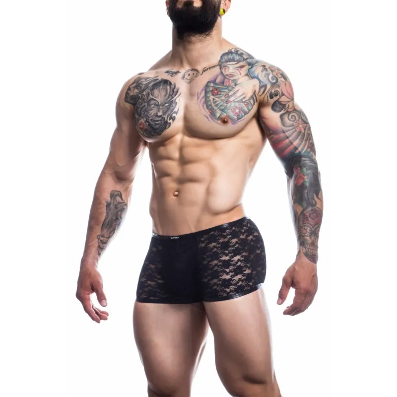Schwarzer Trunk Boxer Shorts L4CE05 von Cut4Men | Fesselliebe.de
