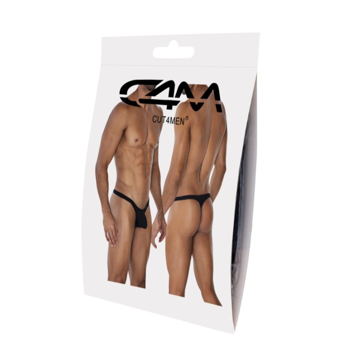 Schwarzer Low Rise Bulge String C4MSPXBUL02 von Cut4Men | Fesselliebe.de