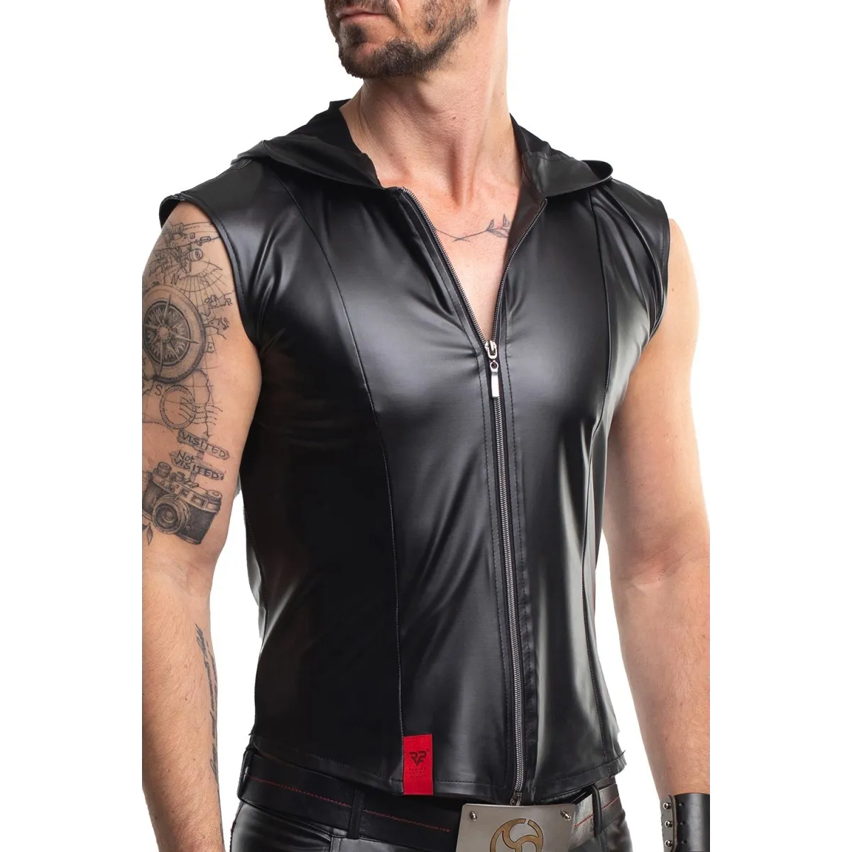 Herren Weste RMDario001 schwarz von Regnes Festish Planet | Fesselliebe.de