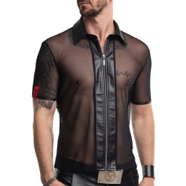 Herren Polo-Shirt RMUgo001 schwarz von Regnes Fetish Planet | Fesselliebe.de