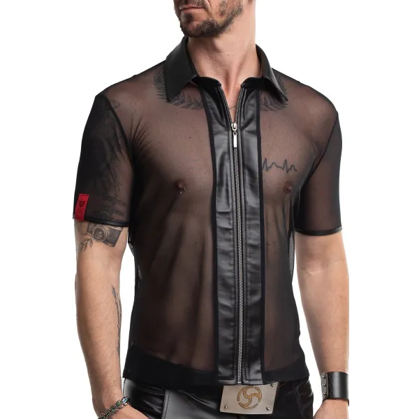 Herren Polo-Shirt RMUgo001 schwarz von Regnes Fetish Planet | Fesselliebe.de