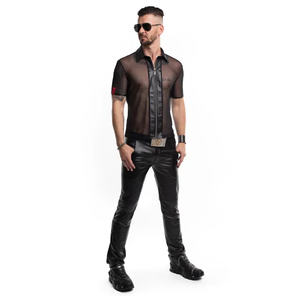 Herren Polo-Shirt RMUgo001 schwarz von Regnes Fetish Planet | Fesselliebe.de