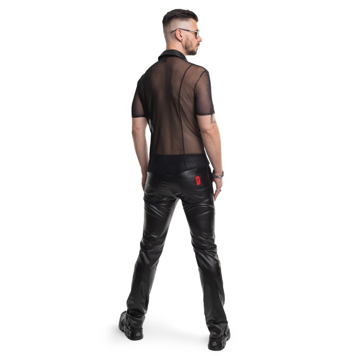 Herren Polo-Shirt RMUgo001 schwarz von Regnes Fetish Planet | Fesselliebe.de