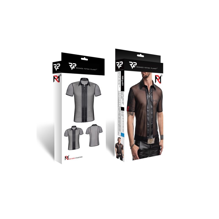 Herren Polo-Shirt RMUgo001 schwarz von Regnes Fetish Planet | Fesselliebe.de