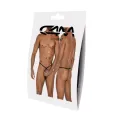 Schwarzer Wetlook Crossed String C4MSPX24 von Cut4Men