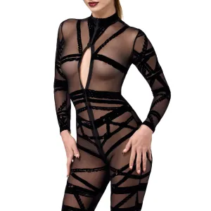 F357 Bondesque Catsuit von Noir Handmade