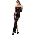 F358 langes Off-shoulder Kleid Bondesque von Noir Handmade