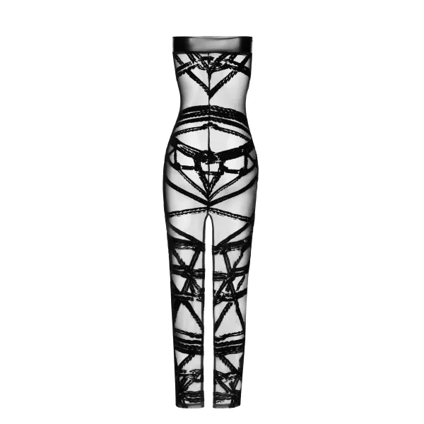 F358 langes Off-shoulder Kleid Bondesque von Noir Handmade | Fesselliebe.de