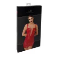 F364 rotes Bombshell Minikleid mit Schnürung von Noir Handmade