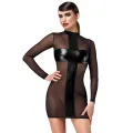 F369 Crossfire Netz und Wetlook Minikleid von Noir Handmade