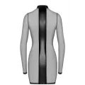 F369 Crossfire Netz und Wetlook Minikleid von Noir Handmade