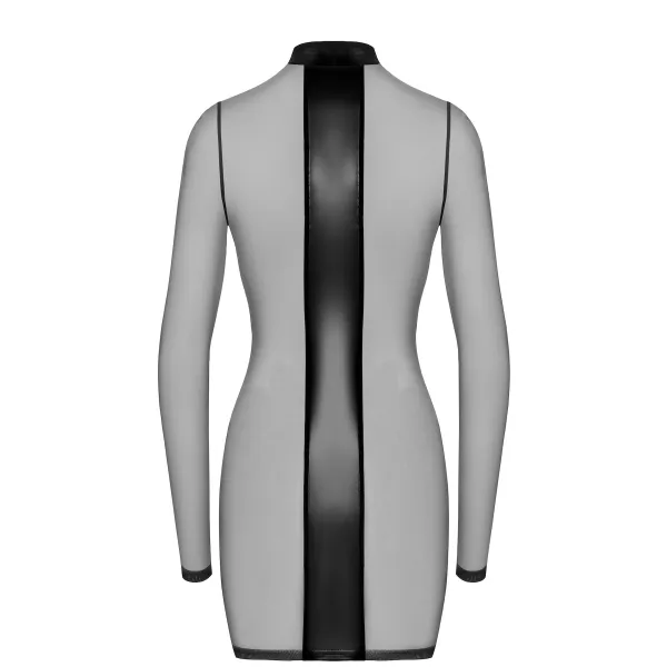 F369 Crossfire Netz und Wetlook Minikleid von Noir Handmade | Fesselliebe.de