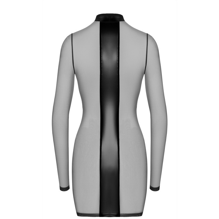 F369 Crossfire Netz und Wetlook Minikleid von Noir Handmade | Fesselliebe.de