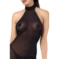 F372 langes Kleid Onyx Twin-slit von Noir Handmade