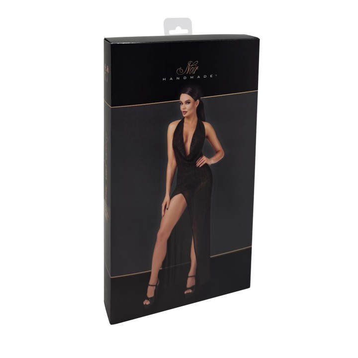 F373 langes Kleid Onyx Liquid von Noir Handmade | Fesselliebe.de