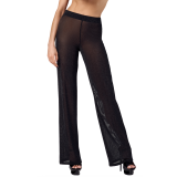 F374 Onyx Sheer Palazzo Hose von Noir Handmade | Fesselliebe.de