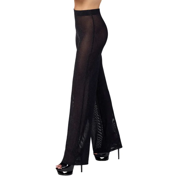 F374 Onyx Sheer Palazzo Hose von Noir Handmade | Fesselliebe.de