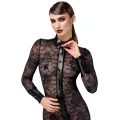 F376 halblanges Kleid Noirelle aus Spitze von Noir Handmade