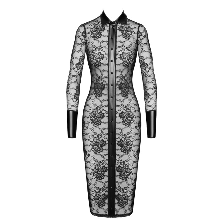 F376 halblanges Kleid Noirelle aus Spitze von Noir Handmade | Fesselliebe.de