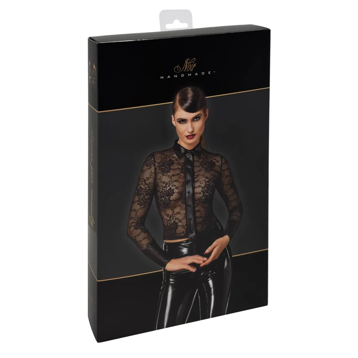 F377 Noirelle Lace Button-up Shirt von Noir Handmade | Fesselliebe.de