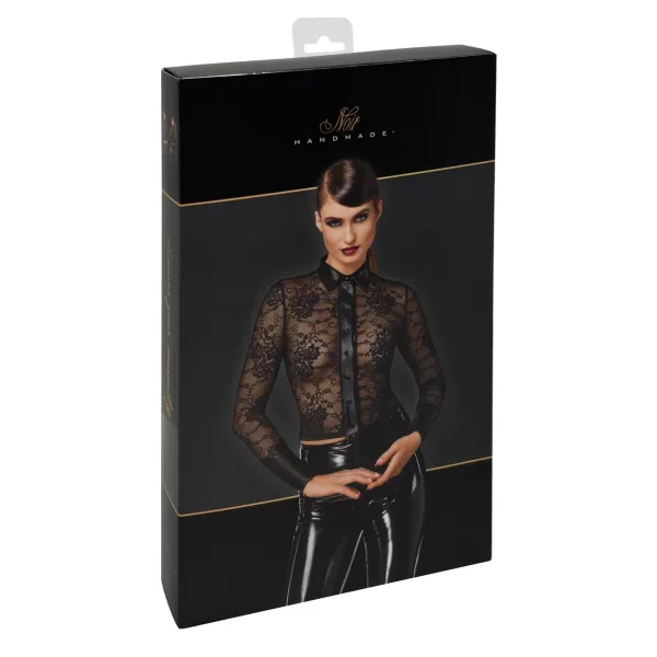 F377 Noirelle Lace Button-up Shirt von Noir Handmade | Fesselliebe.de