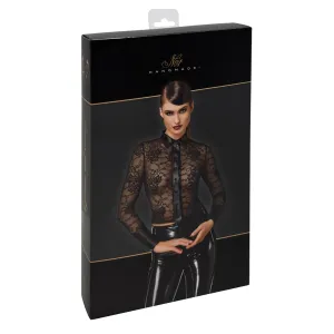 F377 Noirelle Lace Button-up Shirt von Noir Handmade