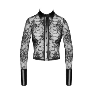 F377 Noirelle Lace Button-up Shirt von Noir Handmade