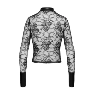 F377 Noirelle Lace Button-up Shirt von Noir Handmade