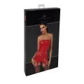 F368 Bombshell Fierce Corsagen-Kleid rot von Noir Handmade Kink Royal Collection