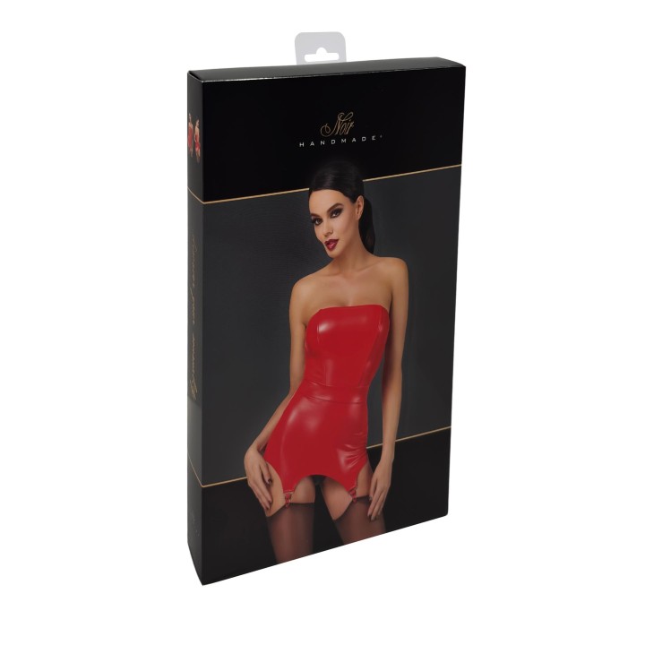 F368 Bombshell Fierce Corsagen-Kleid rot von Noir Handmade Kink Royal Collection | Fesselliebe.de