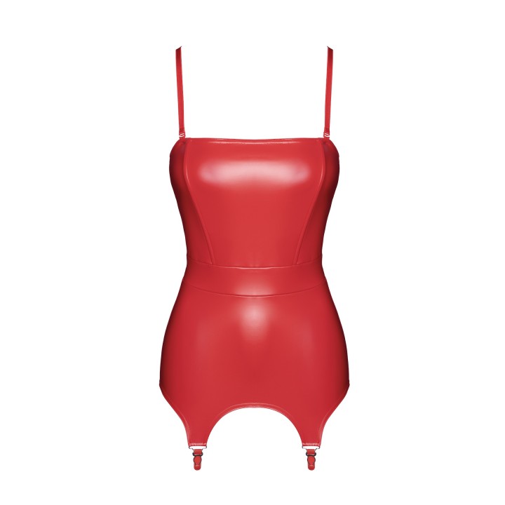 F368 Bombshell Fierce Corsagen-Kleid rot von Noir Handmade Kink Royal Collection | Fesselliebe.de