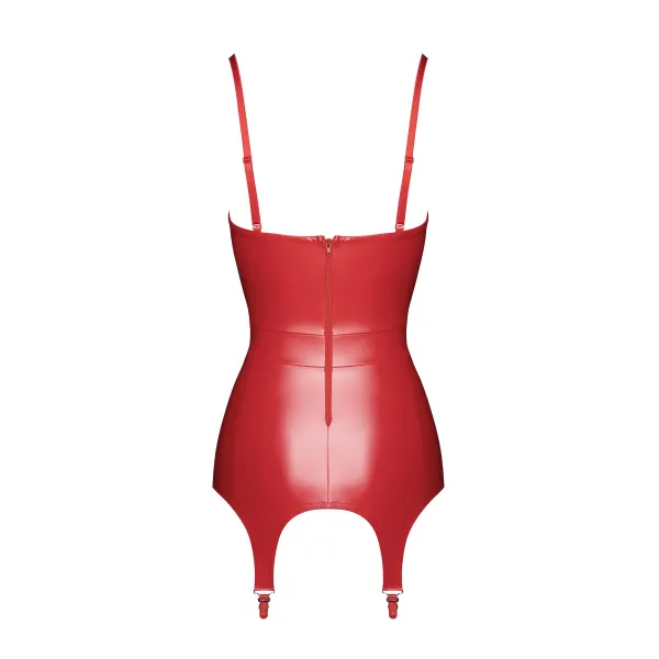 F368 Bombshell Fierce Corsagen-Kleid rot von Noir Handmade Kink Royal Collection | Fesselliebe.de