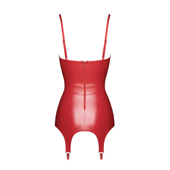 F368 Bombshell Fierce Corsagen-Kleid rot von Noir Handmade Kink Royal Collection | Fesselliebe.de