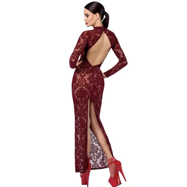 F383 Langes Flockkleid Kink Royal von Noir Handmade | Fesselliebe.de