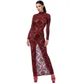 F383 Langes Flockkleid Kink Royal von Noir Handmade